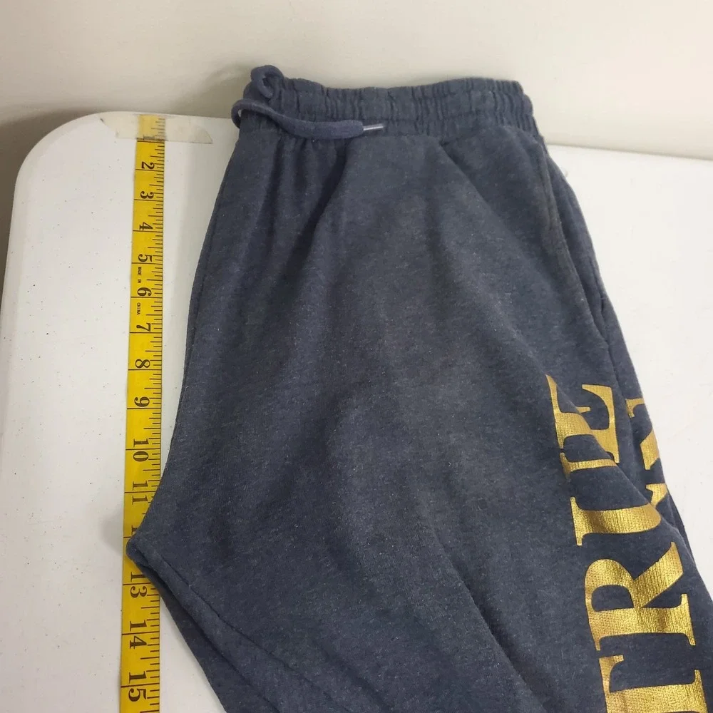True Religion Mens‎ Spellout Joggers Size XL Gray Athleisure Workout Gym Fitness